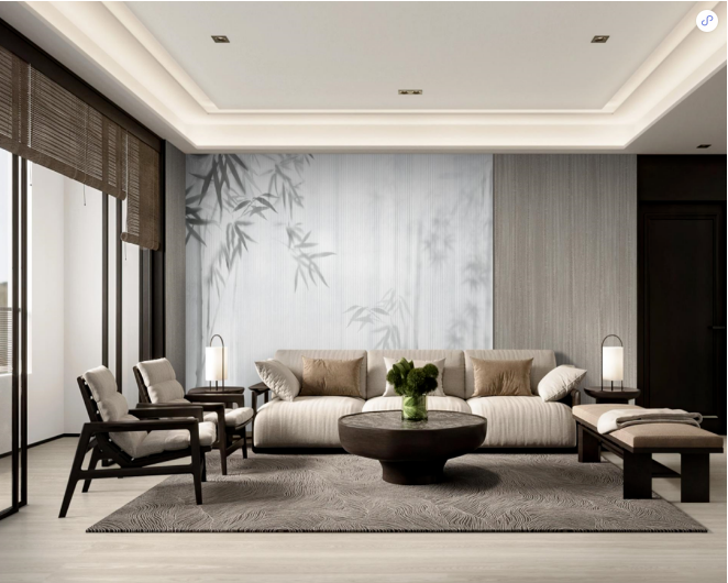 鸿运国际质感砖会客厅装修效果图